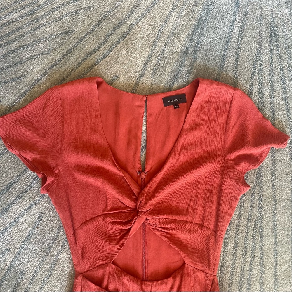 Majorelle Evelyn dress in Terracotta from REVOLVE
